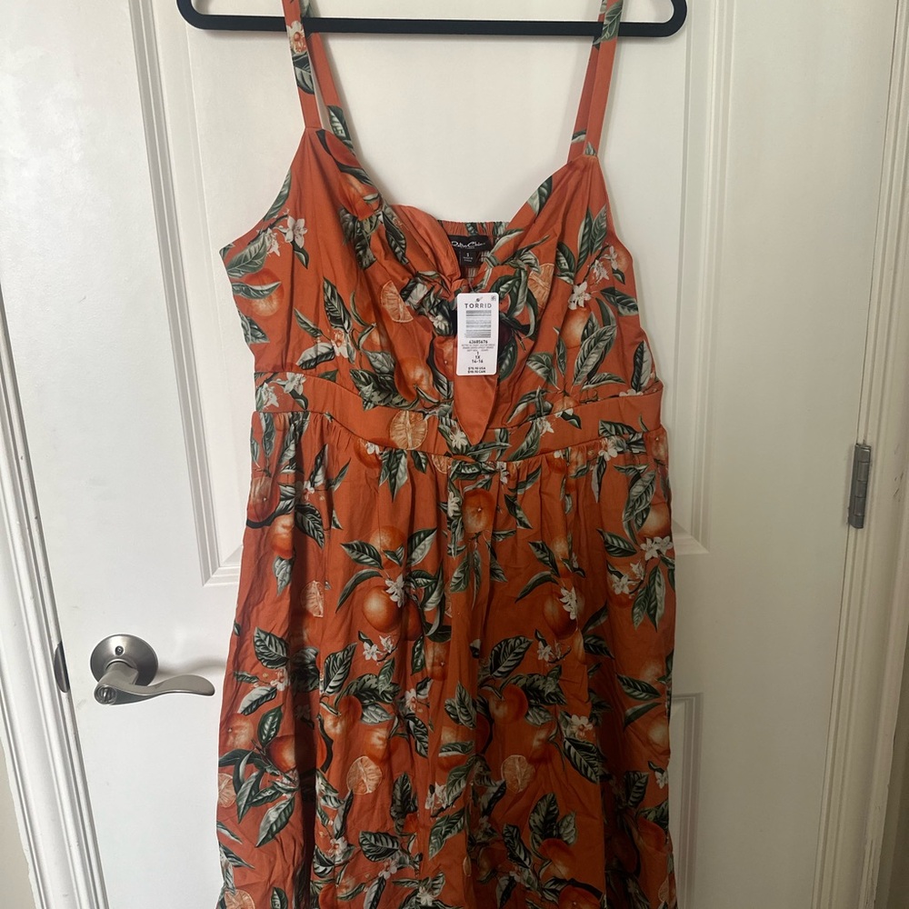 Torrid retro chic oranges dress